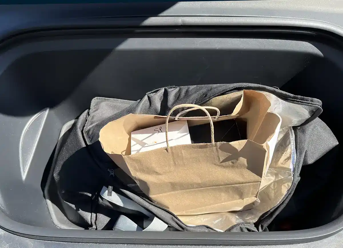 Model Y Frunk With Food in Inside