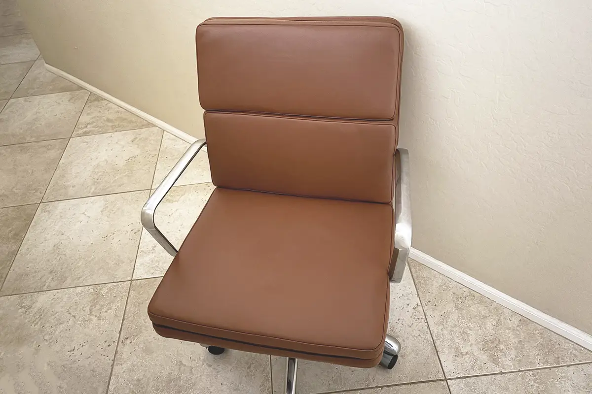 The Pottery Barn Nash Leather Swivel Desk Office Chair